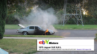 eBay user selling Jaguar that burst into flames mid-auction